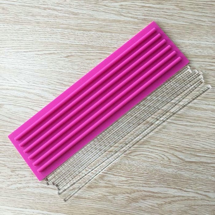 ART Kitchenware Gathering Fondant Mat Gum Paste Decor Mat Silicone Lace Mould with 7 Acrylic Sticks BLM-24