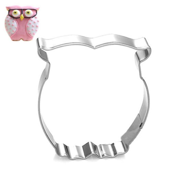 Cake & Cookie Cutters Owl Shape Stainless Steel Cookie Cutter Fondant Cake Mold N4