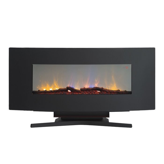 Twin-Star International 34" Wall-Mounted Infrared Quartz Fireplace, Black N5