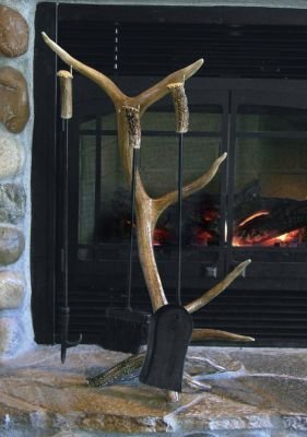 Mountain Mike's Reproductions Antler Fireplace Tool Set