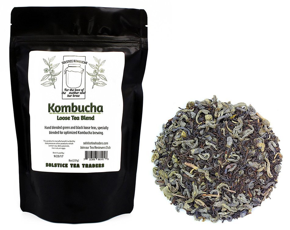 Kombucha Loose Leaf Tea Blend, Hand Blended 4-Ounces Keemun Black & 4-Ounces China Young Hyson Green Tea for Brewing... N3
