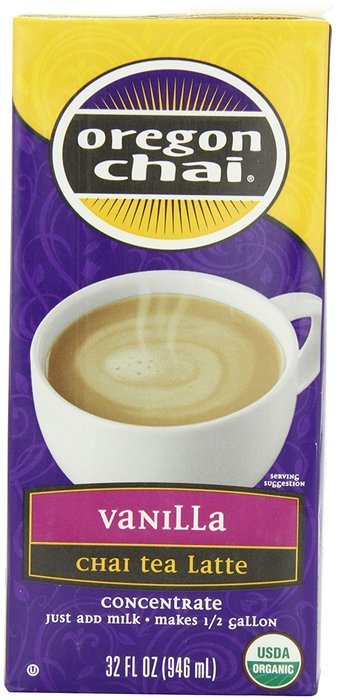 Oregon Chai Vanilla Chai Tea Latte Concentrate, 32-Ounce Boxes (Pack of 6)