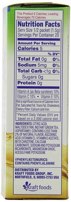 Crystal Light On The Go Green Tea Raspberry, 10 Count Boxes (Pack of 12) N3