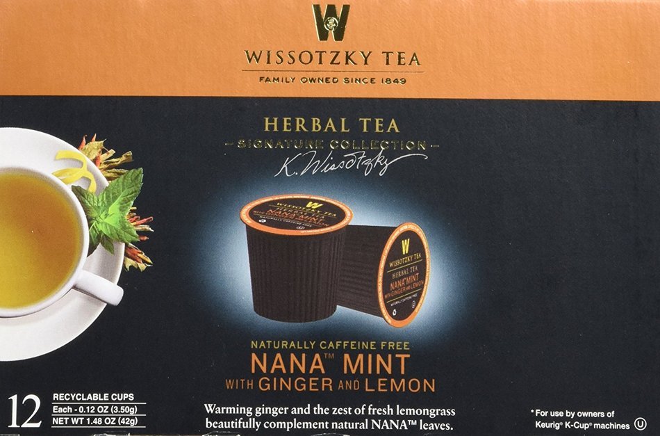 Wissotzky Tea Spiced Citrus Nana Mint Herbal Single Serve Cups for Keurig K Cups, 12 Count N5