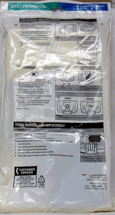 Royal Type R Vacuum Bags Royal Aire Filtration N2