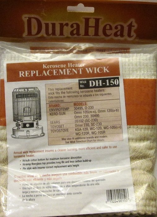 "ABC Products" - DuraHeat ~ Kerosene Replacement - Heater Wick #DH-150 - Fits Many Kerosene Heaters - (ENVIROTEMP...