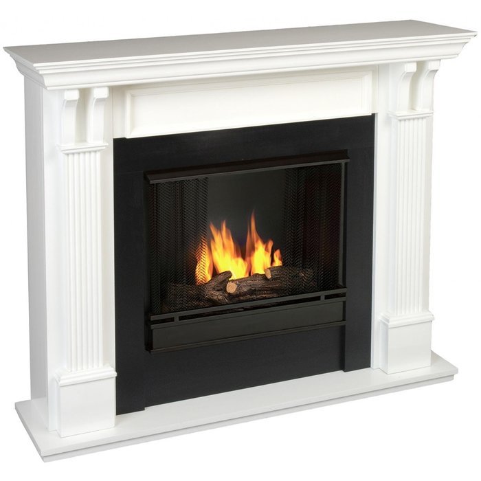 Real Flame Ashley Indoor Gel Fireplace - White