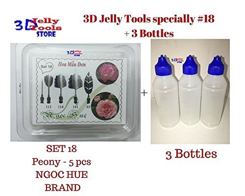 3D Jelly Tools specially -Type 18 - Peony and 3 Bottle