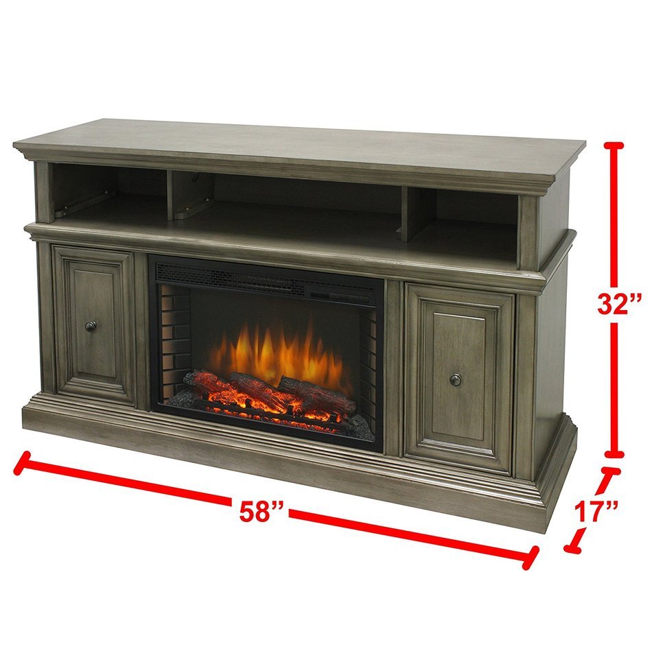 Muskoka 370-148-205 McCrea 53" Media Dark Weathered Grey Finish Electric Fireplace N3