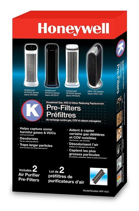 Honeywell HRF-K2 Household Odor & Gas Reducing Pre-filter (Filter K) - 2 Pcs - For Air Purifier