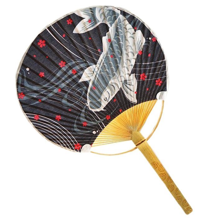 Japanese Traditional Hand Held Fan Wood Handle Hand Fan, No.1