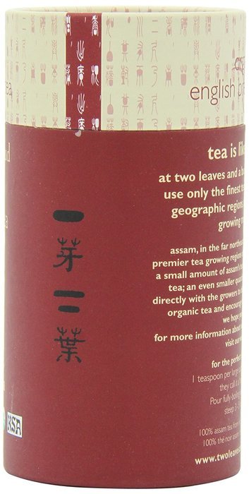 Two Leaves and a Bud Organic English Breakfast Tea, 3.5-Ounce Package N9