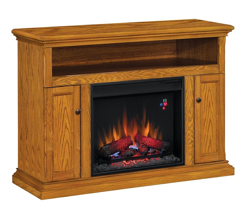 ClassicFlame 23MM378-E451 Cannes TV Stand for TVs up to 50", Espresso (Electric Fireplace Insert sold separately)