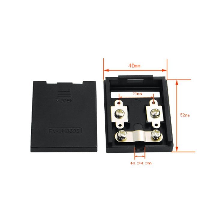 Black Solar Junction Box PV Connecting Box with No Diode No Cable 1W-30W 3A