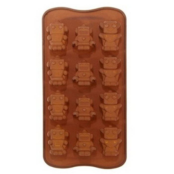 GBaoY Silicone Ice Chocolate Cake Jelly Candy Mould Mini Tray Pan Cube (Robot-shape) N2