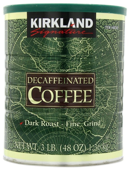 Kirkland Signature Dark Rost Fine Grind Decaf Arabica Coffee, 48 Ounce N6