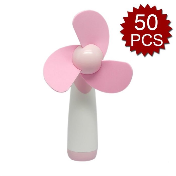 Aspire Outdoor Handheld Fan Battery Operated Mini Fan For Home, 50 Pcs - Pink