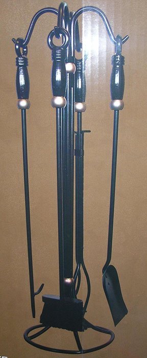 Pleasant Hearth GHP Elbridge 5 Piece Bronze Finish Fireplace Tool Set 985 N2