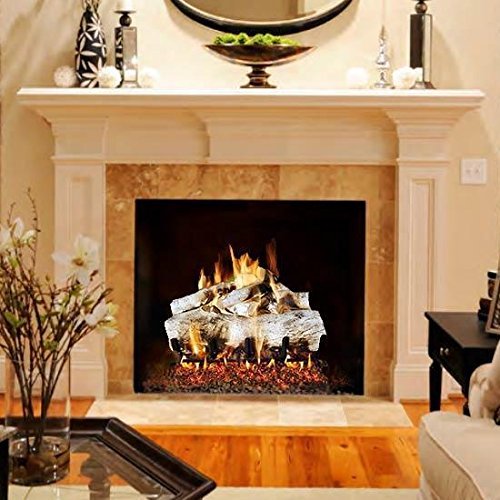 Peterson Real Fyre 30-inch Mountain Birch Log Set With Vented G45 Burner N3