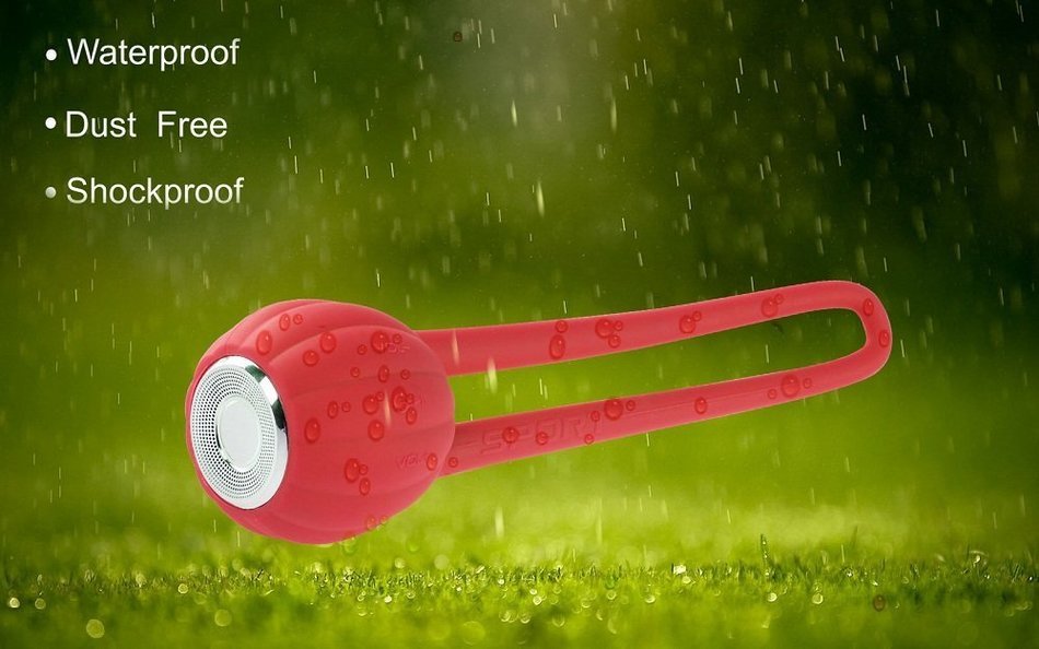 PINGKO Portable Wireless Mini Bluetooth Speaker with Waterproof Dustproof Shockproof - Red N5
