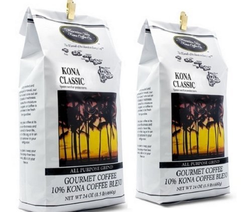 Kona Classic Kona Coffee 3 pound (two 24 oz bags)
