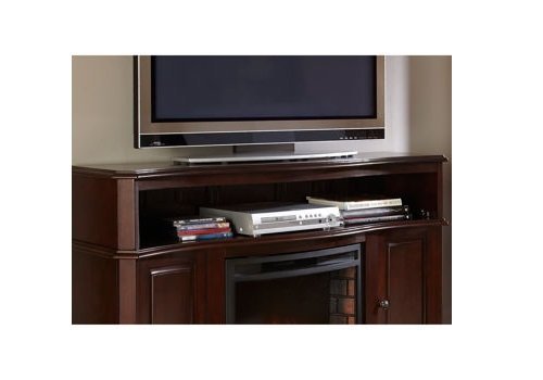 Merrill Media Electric Fireplace Heater Ventless Merlot Dark Wood Living / Bed Room TV Stand (Merlot) N8