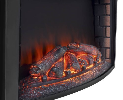 Merrill Media Electric Fireplace Heater Ventless Merlot Dark Wood Living / Bed Room TV Stand (Merlot) N9