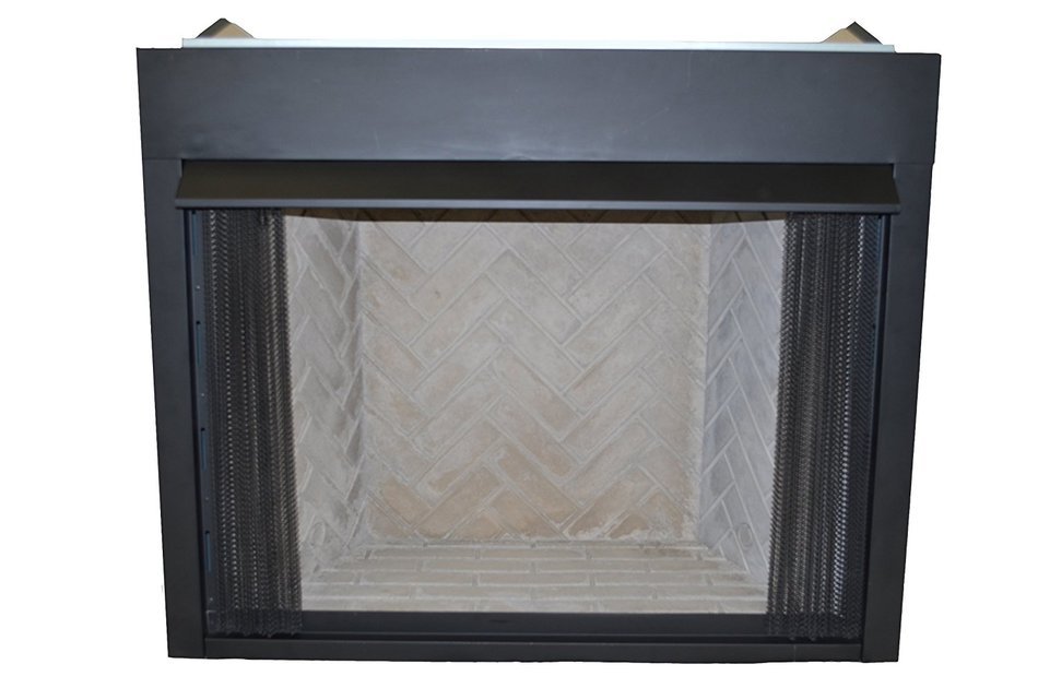 Sure Heat VFLB36B Surefire Vent-Free Low Profile Firebox with Screen, 36", Black