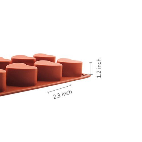 8-Cavity Heart-shaped Silicone Mould Cake Chocolate Soap Mold Cupcake Baking Pan N7