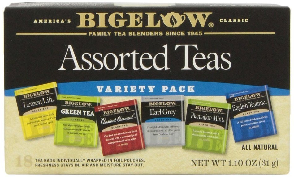 Bigelow 6 Assorted Teas, 18-Count Boxes (Pack of 6) N2