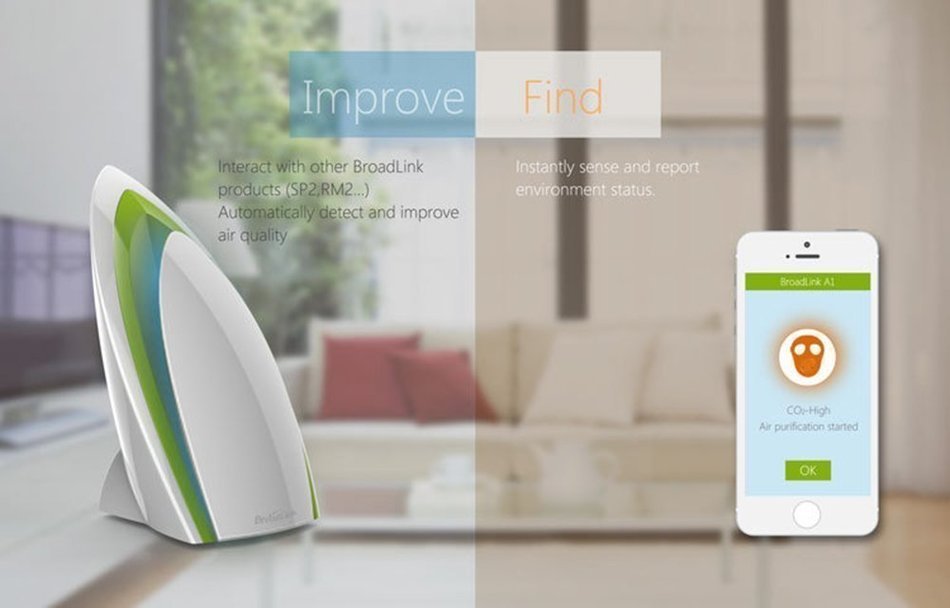 Broadlink A1 Smart Home Wireless Air Quality Detector Sensor E-air Home Automation System