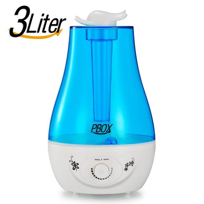 Ultrasonic Cool Mist Humidifier - Whisper Quiet with LED Nightlight - 3 Liter High Capacity with Whole House Humidifier... N2