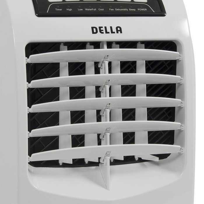Della 8,000 BTU Portable Air Conditioner Cooling Fan Dehumidifier A/C Remote Control + Window Vent Kit, White N3