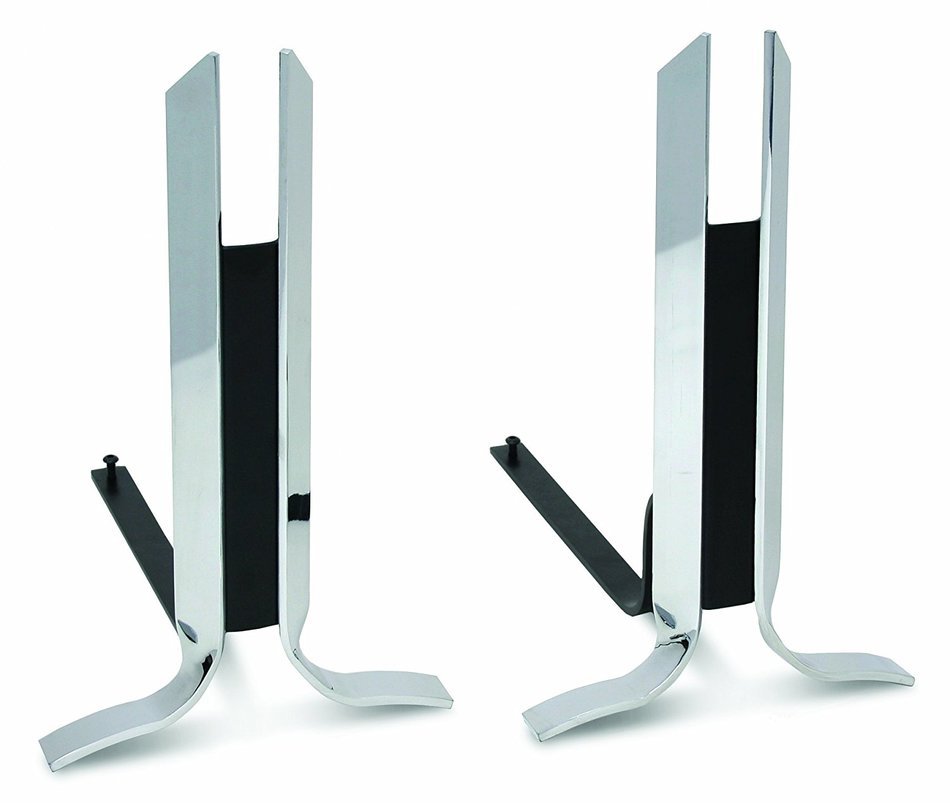 Pilgrim Home and Hearth 18673 Gosham Andirons, Polished Nickel
