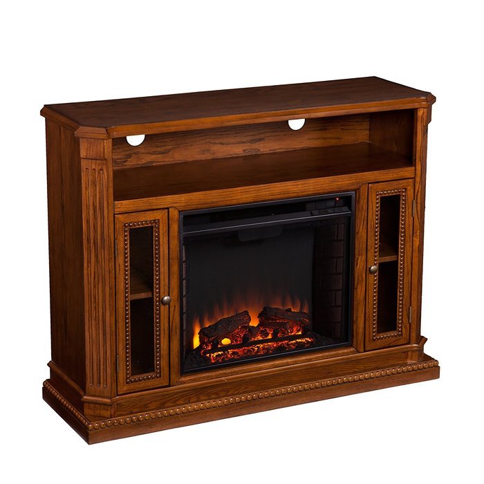 Atkinson Media Fireplace - Rich Brown Oak N3