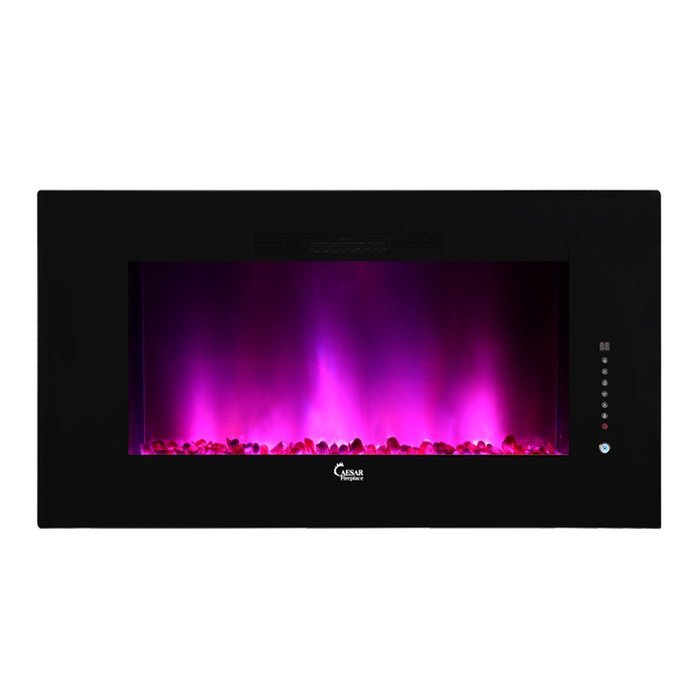 Caesar Hardware 2015 Luxury Linear Wall Mount Recess Freestanding Flame Electric Fireplace, 46-Inch, Multicolor N10