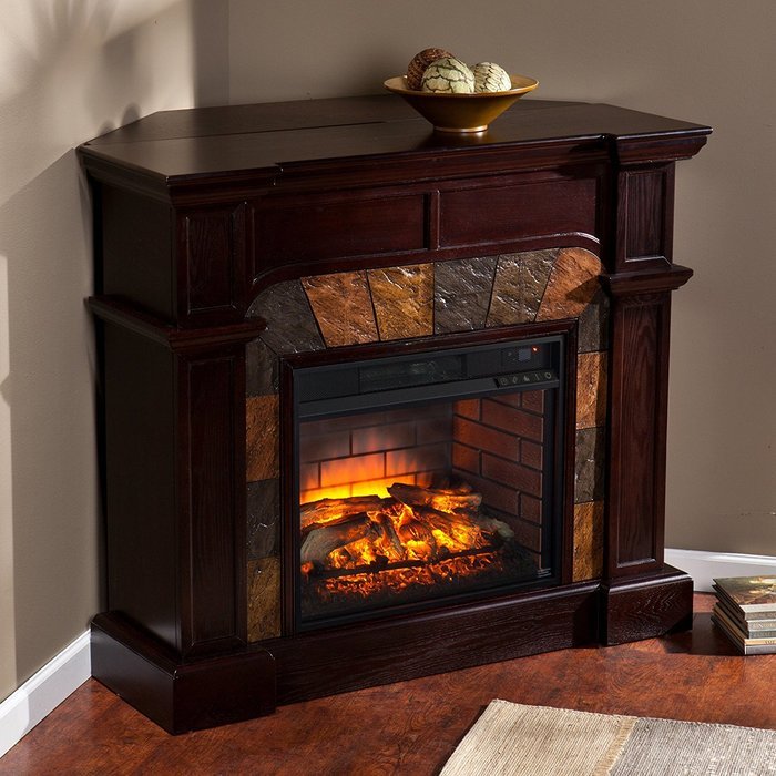 Southern Enterprises Cartwright Corner Infrared Electric Fireplace N8
