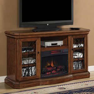 ClassicFlame Beauregard Infrared Electric Fireplace Entertainment Center in Antique Caramel - 25MM5045-C326