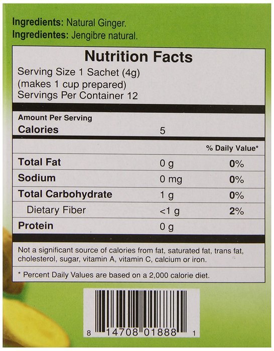 Gold Kili All Natural Ginger Beverage Brewing Bags, 1.68-Ounce Boxes (Pack of 6) N3