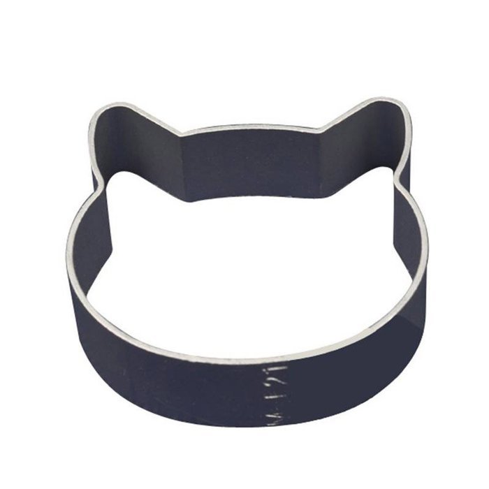 Cat-Shaped Aluminum Alloy Cookie Cutters (Mousse Ring / Pineapple Cake Circle),Set Of 3
