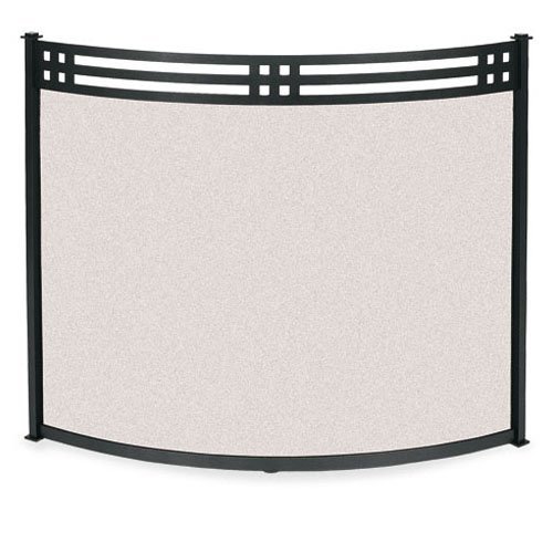 Craftsman Style Bowed Fireplace Screen (44 in. Width)