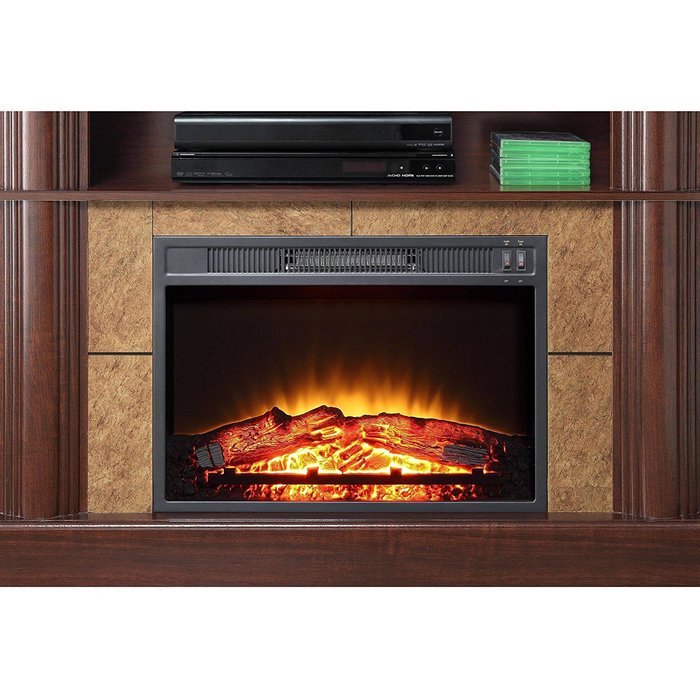 Better Homes and Gardens TV Stand for TV's Up To 54" with Fireplace and Cherry Finish N3