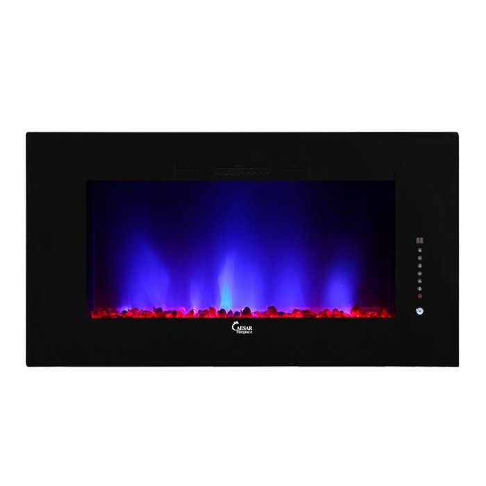 Caesar Hardware 2015 Luxury Linear Wall Mount Recess Freestanding Flame Electric Fireplace, 46-Inch, Multicolor N17