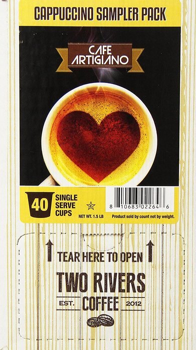 Caf&eacute; Artigiano Cappuccino Single-Cup Sampler Pack for Keurig K-Cup Brewers 40 Count N11