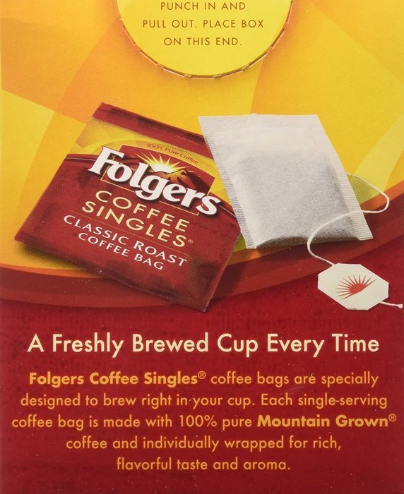 Folgers Coffee Singles Classic Roast-19 Coffee Bags N3