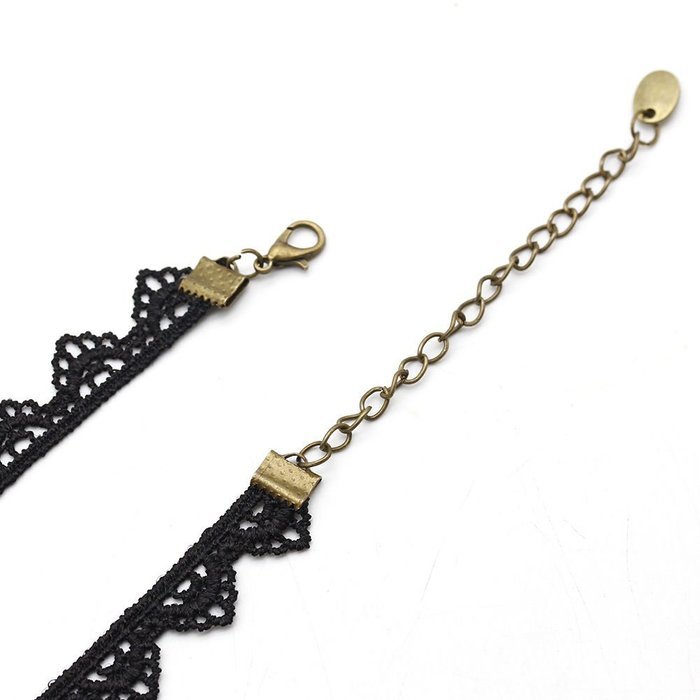 Vintage Women Black Lace Flower Choker Collar Necklace Gothic Punk Jewelry N2