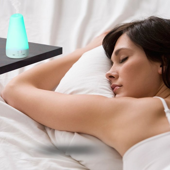 LUCOG 100ML Essential Oil Diffuser Humidifier - 7 Color LED Light, Timing & Automatic Shut-off for Bedroom / Nursery... N5