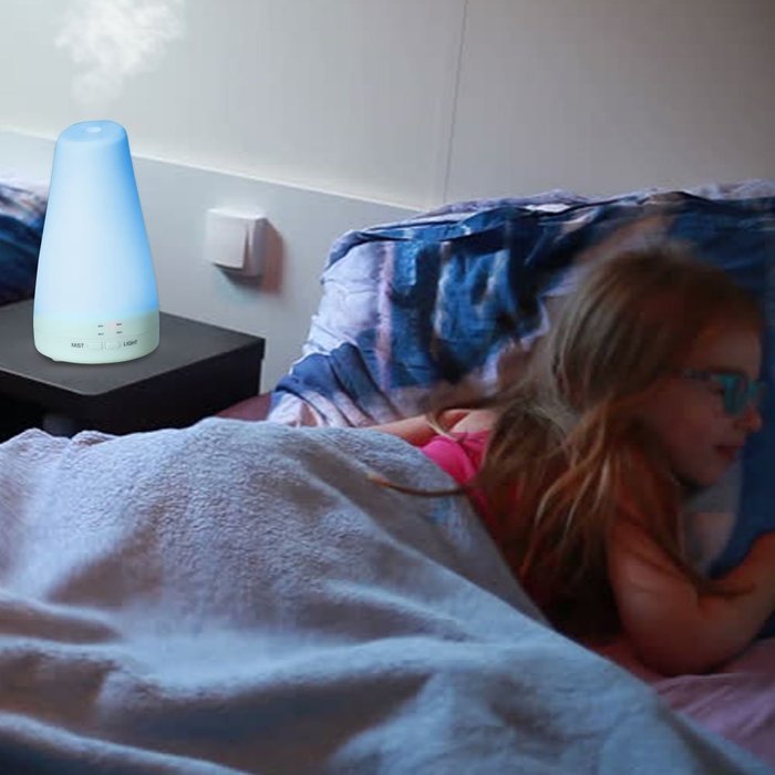 LUCOG 100ML Essential Oil Diffuser Humidifier - 7 Color LED Light, Timing & Automatic Shut-off for Bedroom / Nursery... N6
