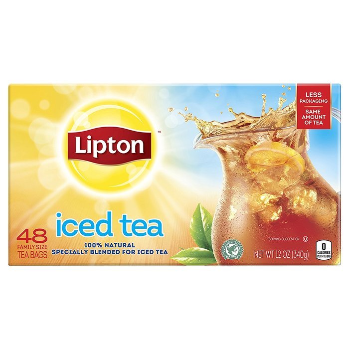 Lipton Family-Sized Black Iced Tea Bags, Unsweetened 48 ct N11