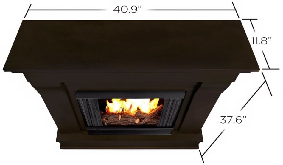 Real Flame Chateau Ventless Gel Fireplace - Dark Walnut N4